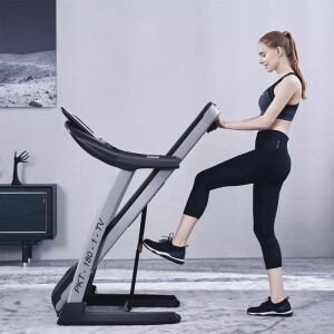 3.0 HP Motorized Treadmill With 10.1" TV Screen - White Color