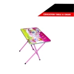 Inhouse childrens desk chair set 60x40x52cm & 1.5cm particle board and 0.5mm iron leg education table and chair