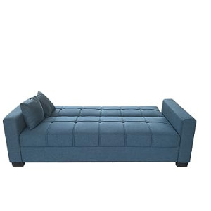 MAF Sofa Cum Bed I Sleeping Fabric Sofa I Three Seat Sofabed I Modern Design Living Room Sofa MAF-S208 Color blue