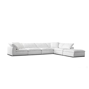 sectional fabric sofa white sofa set furniture modern chaise modular cloud sofa