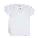 3 - Pieces RAYAN Round Neck Undershirt White