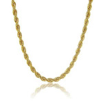 24K Gold Plated�Wide Rope Chains Fashion Necklace 30 Inches