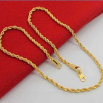 24K High Quality Gold Plated Chain Necklace for Women 45CM