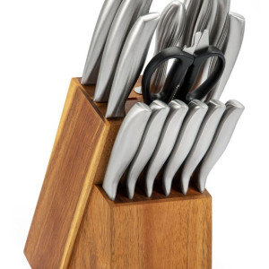 15-piece Stainless Steel Knife Set with a Wooden Stand |Super Sharp Slicer|Kitchen Knife Set| Knife Set with Stand| Chef Knife Professional|Knife Sharpener