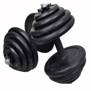 30 kg adjustable rubber dumbbell set