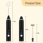 DLORKAN Milk Frother Coffee Frother Electric Whisk Handheld Milk Frothers USB Rechargeable 3 Gear Box Adjustable Milk Bubble 