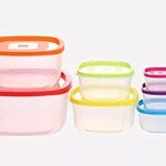 Kitchen Storage Containers � Set of 6 Pantry Kitchen Organizer Containers with Lids � Perfect for Cereal, Flour or Sugar Storage � Air-Tight, Freezer-Safe, BPA-Free, Transparent, Eco-Friendly