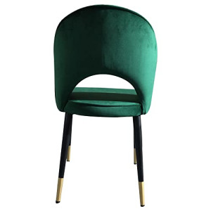 Fabric Velve Chair Upholstered Seat With Metal Legs For Restaurant Hotel Office Visitor� (Green)
