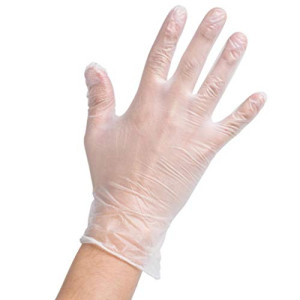 WOC Disposable Gloves,Clear Vinyl Gloves Latex Free Powder-Free Glove Health Gloves for Kitchen Cooking Food Handling,XL