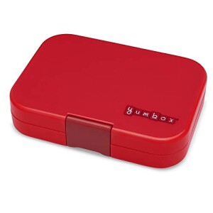 Yumbox Panino Leakproof Bento Lunch Box Container for Kids & Adults - Wow Red Shark Tray