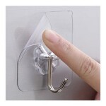 Revolutionize Space with DLORKAN Super Hook Heavy Duty Adhesive Hooks - Effortlessly Save Space and Stay Organized with a Sleek White/Silver Design (Pack of 4)