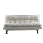 MAF Sofa Cum Bed I Sleeping Fabric Sofa I Three Seat Sofabed I Modern Design Living Room Sofa MAF-S208 Color white