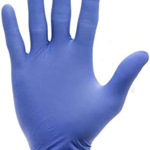 Bio Safety (BOS) Nitrile Examination Gloves, Pack of 100 Gloves - Premium quality Powder Free, Ambidextrous, Non-Sterile, Disposable, Food Safe