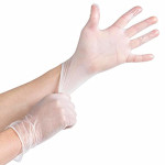 WOC Disposable Gloves,Clear Vinyl Gloves Latex Free Powder-Free Glove Health Gloves for Kitchen Cooking Food Handling,XL