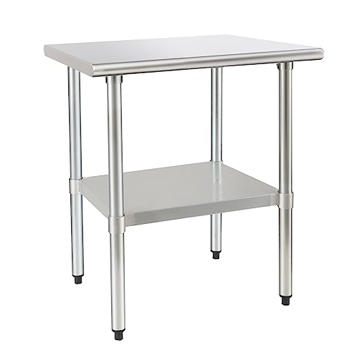 HARDURA Stainless Steel Table 24X30 Inches with Undershelf and ...