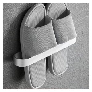 Slippers Rack, Space Aluminum Wall Mounted Self Adhesive Door House Shoes Storage Hanger