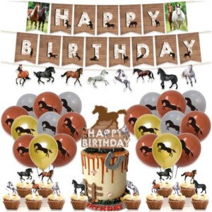 Birthday Decorations Happy Party Balloons Banner Supplies for Boys Men Kids Happy Birthday Balloons for Party Decor