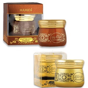 Luxury Oriental Home Fragrance Gift Set - Oud Muattar Combodi & Oud Muattar Mubarak 40gm (Value Pack)