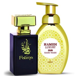 Non-Alcoholic Oud 350ML Hand Wash + Fatima 50ML Water Perfume 2 Piece Gift Set