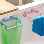 Bag Holder Organizer Garbage Hanging Cupboard Cabinet (Color: Green)