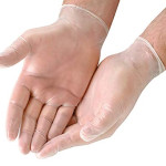 Vinyl 100 Pieces Powder Free Glove, White, Medium