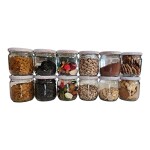 jars with Airtight Metal Regular Lids(425ml), Sealed Clear Glass Canning Jars with Wide Mouth for Spices, Honey, Jam, Jelly, Ideal for Wedding Favors, Baby Shower Favors, Set of 12