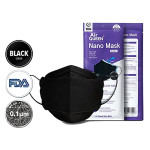 Air Queen Black Nano Mask 5 Packs, Large Size and One Time Usage Hand Sanitizer, 2ml 1 Pack, Inex Mask Made in Korea