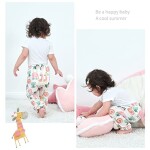 4 Pack Baby Girl Pants Set Cotton Toddler Girl Floral Print Knit Leggings Pull-On Pants Set