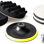 Polishing Pads, Polishing Sponge Pad Car Polishers Wool Buffers Polishing Pads, M14 Drill Adapter-125mm 5inch