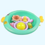 Baby Bathtub Round fish basin with bath accessories + plastic animals