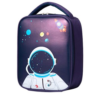 Snack Attack Portable Leakproof Space Thermal Insulated Lunch Bag for Kids, Blue