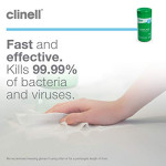 Clinell Universal Cleaning and Disinfectant Wipes for Surfaces Tub of 100 Wipes Multi Purpose Wipes, Kills 99.99% of Germs