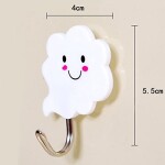 3pcs Self Adhesive Bathroom Kitchen Clouds Hanger Hooks Adhesive Stick On The Wall Hanging Door Clothes Towel Rack Holder