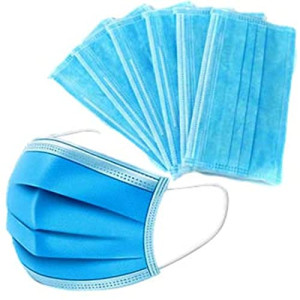 Disposable 3 Layers Face Masks Dustproof Mask Facial Protective Cover Masks Anti-Dust Surgical Medical with Elastic Earrings 50pcs/1pack