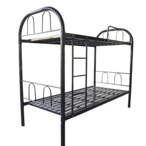 MAF Metal Steel Bunk Bed MAF-113 Heavy Duty Silver & Guard Rails Sturdy for Home, Baby Home, Apartment Studio Room Size 90x190 cm