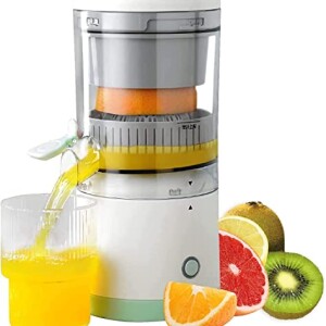 DLORKAN Citrus Juicer, Electric Orange Squeezer with Powerful Motor and USB Charging Cable, Juicer Extractor, Lime Juicer, Suitable for Orange, Citrus, Apple, Grapefruit and Pear.