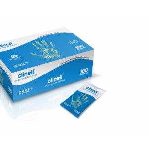 Clinell Antibacterial Hand Wipes 100 Wipes