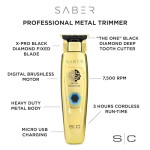 Stylecraft Saber Professional Fu Metal Body Digital Brushless Motor Cordless Hair Trimmer