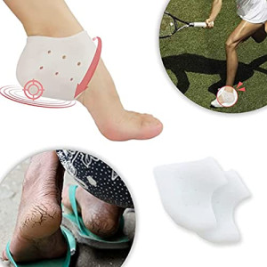 Heel Protectors, Plantar Fasciitis Inserts, Heel Pads Cushion (3 Pairs) Great for Heel Pain, Heal Dry Cracked Heels (Gel Heel Cups)
