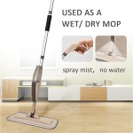 Spray Mop Washable Microfiber Pads, Cleaning Mop with 350ml Refillable Water Tank, Ceramic Floor Mop for Home Kitchen