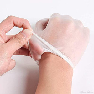 Torix Disposable Vinyl Gloves, Medium Size, Powder Free, Latex Free, Non-Sterile 100 Pcs