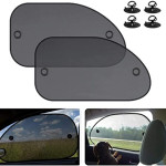 MultiStar, 4-Pack Auto Sunshade for Blocking UV Sunrays, Car Window Shade, Suction Cup Cling Sunshade for Car Windows, Sun Glare and