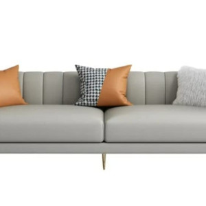 Modern grey armchair sofa set 1+1+3 furniture living room home leather sofa