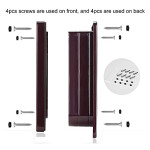  Cat Door, (25 * 23.5 * 5.3cm) Large Interior and Exterior Pet Door, Weatherproof Magnetic Cat Flap Door with 4-Way Lockand Dog Doors, Walls, Fences and Steps(brown)