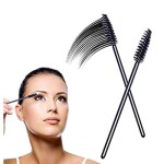 Eyelash Mascara Applicator Disposable Brush (100 Pieces, Black)