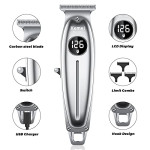 KEMEI 1948 Trimmer Cordless Hair Clippers for Men Zero Gap Electric Beard/Hair Trimmer with LCD Display,