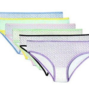 6 -Pieces Elastic Briefs Bikini Bottom underwear Cotton Women Multicolor