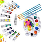 MultiStar, Watercolors Paint Set, Watercolors, Painting kit 12 x 12ml Tubes,4 Art Brushes,1 Palette Rich Pigments Colors Art Set Art Kit Watercolour