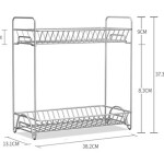 Garwarm Kitchen Spice Rack Organizer/2-Tier Standing Rack/Kitchen Bathroom Bedroom Countertop Storage Organizer Spice Jars Bottle Shelf Holder Rack