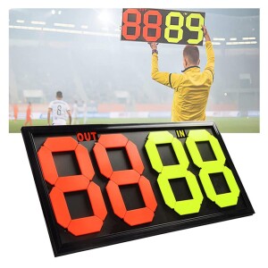 Spall Manual Scoreboard Soccer Athletes Or Injury Stoppage Time Free Substituion Board Referee With Football Game Substitution Card Double Sided Display Out And In